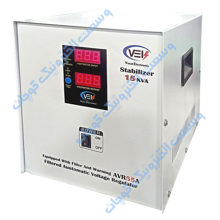 ترانس 10 کیلو ولت دیواری ,استابلایزر 10kva دیواری ,استابلایزر 10 kva ,استابیلایزر (stabilizer) تکفاز  15kva - 55A چمدانی,ترانس 15